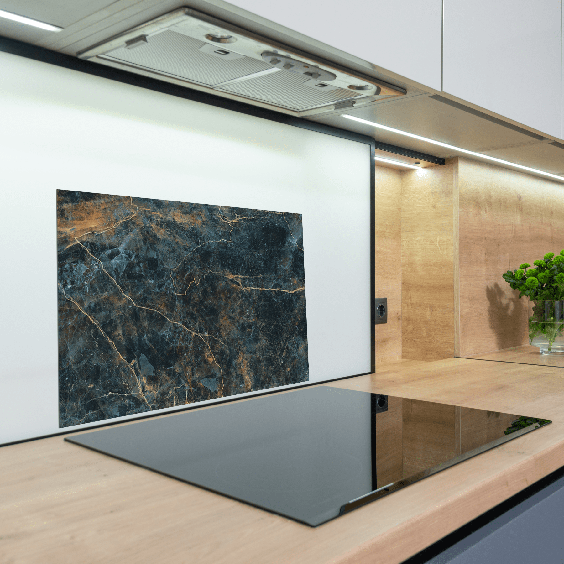 Keuken Spatscherm- Marmer - Italiaans groen - Bruine tinten - keuken spatscherm