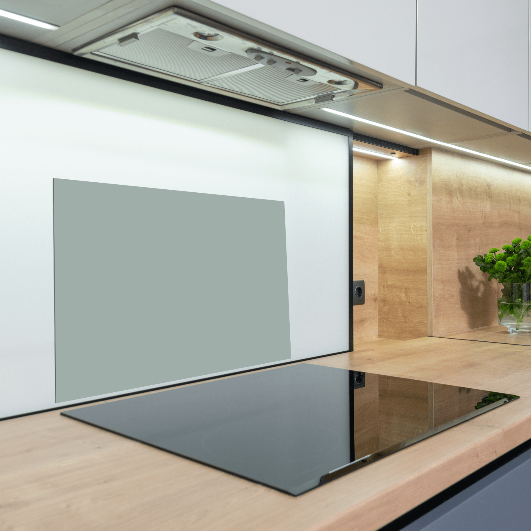 Keuken Spatscherm - Effen - Aardetinten - Zacht olijfgroen - keuken spatscherm