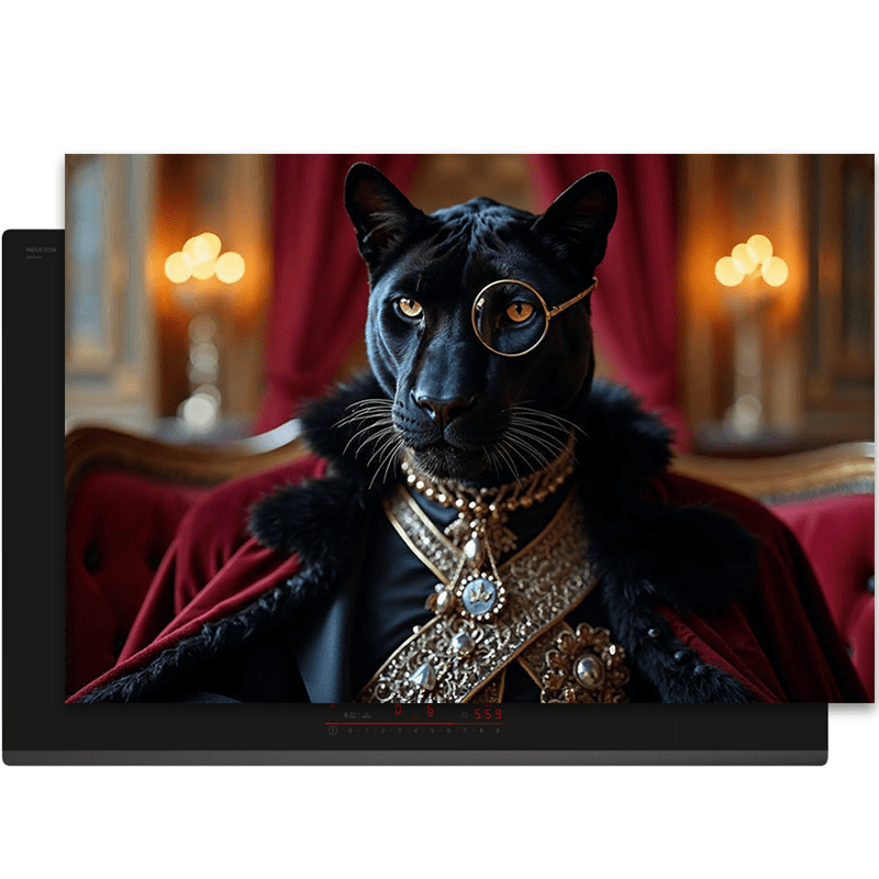 Inductiebeschermer - Dieren portretten - Elegante Panter - Inductiebeschermer