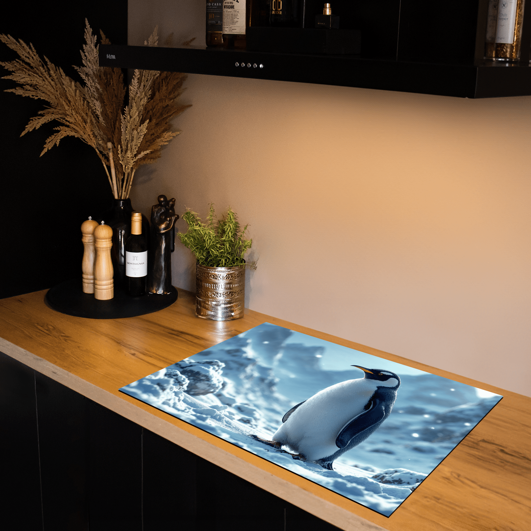 Inductiebeschermer - Dieren portretten - Pinguïn - Inductiebeschermer