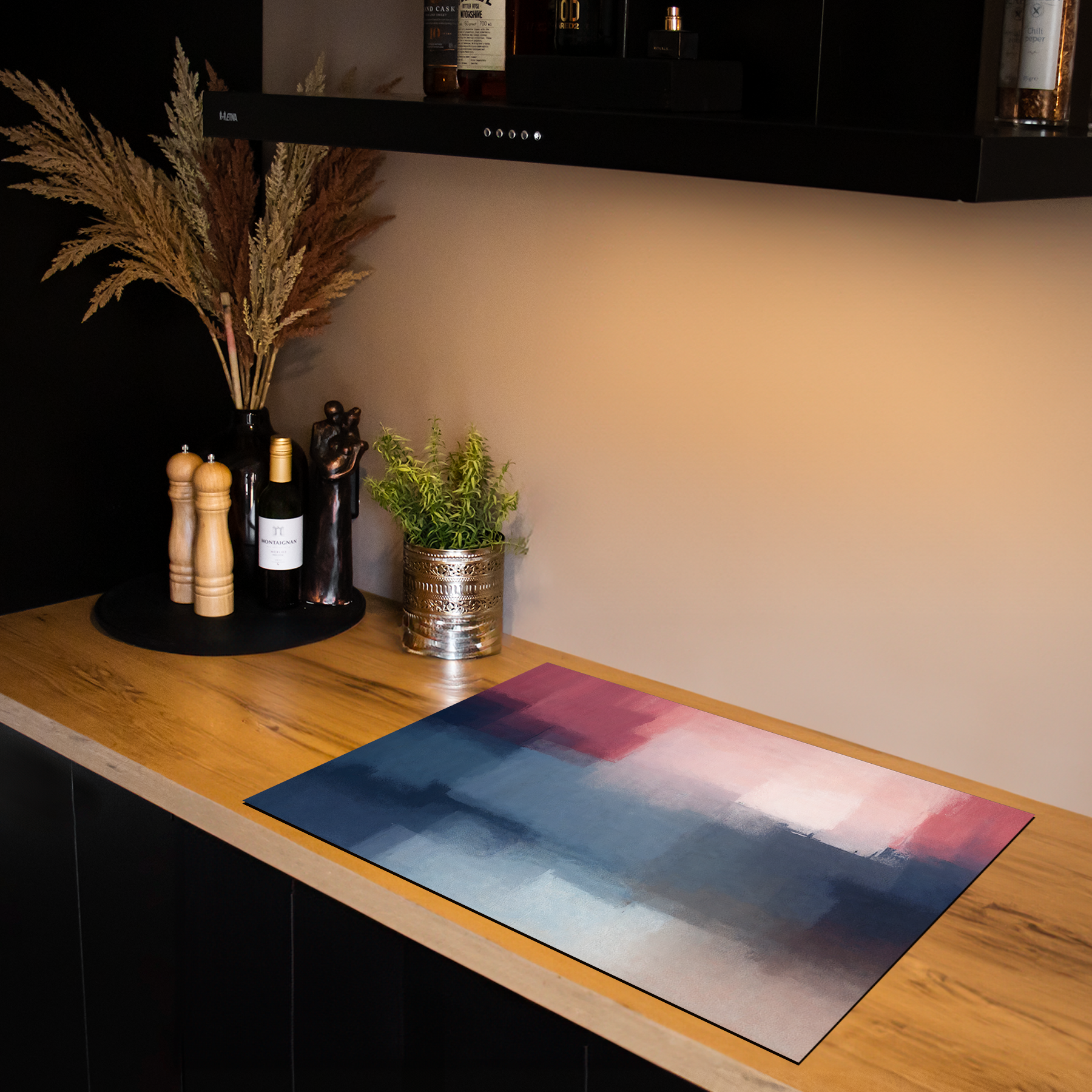 Inductiebeschermer - Colorfield - Steel Rose