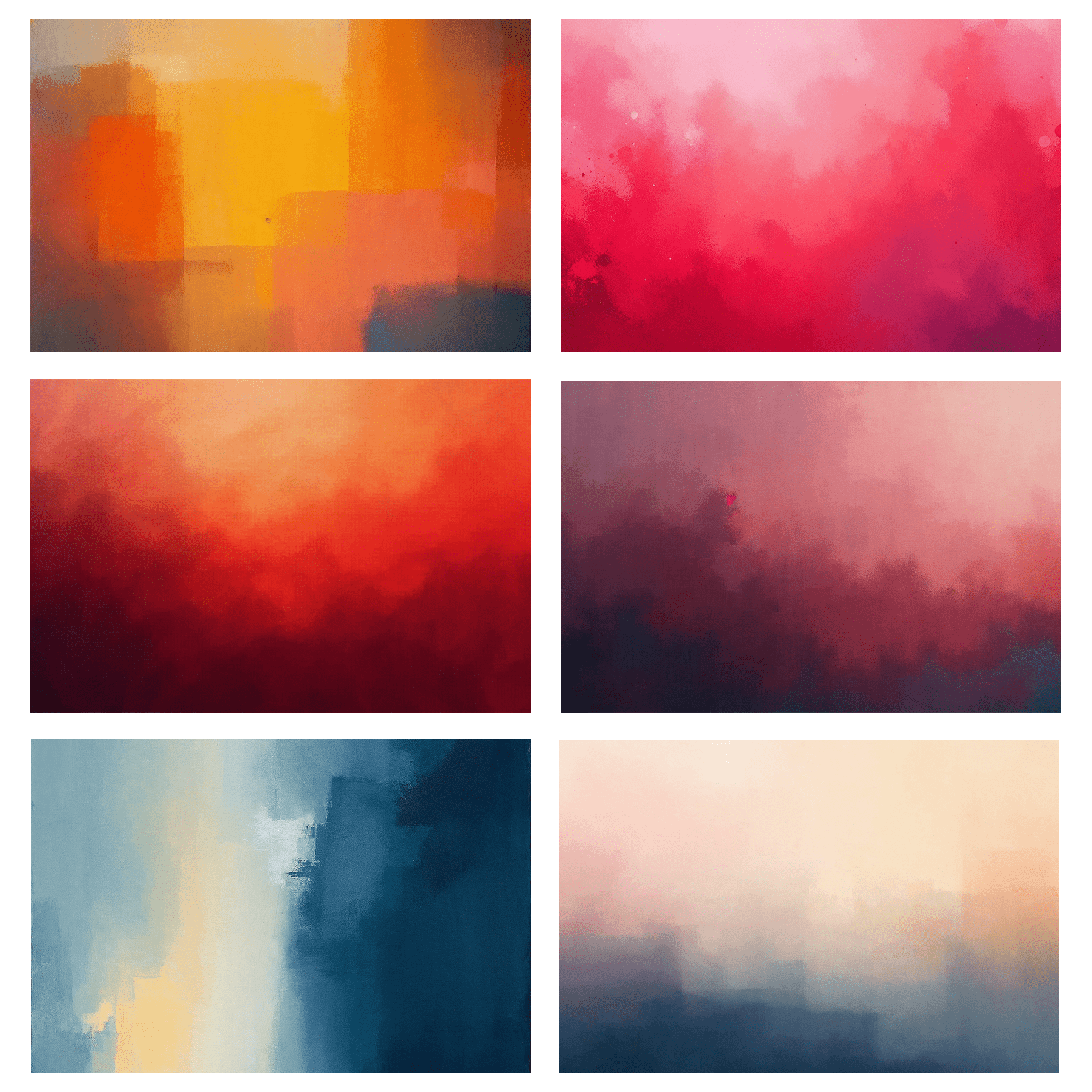 overzicht van collectie inductiebeschermers - thema colorfield