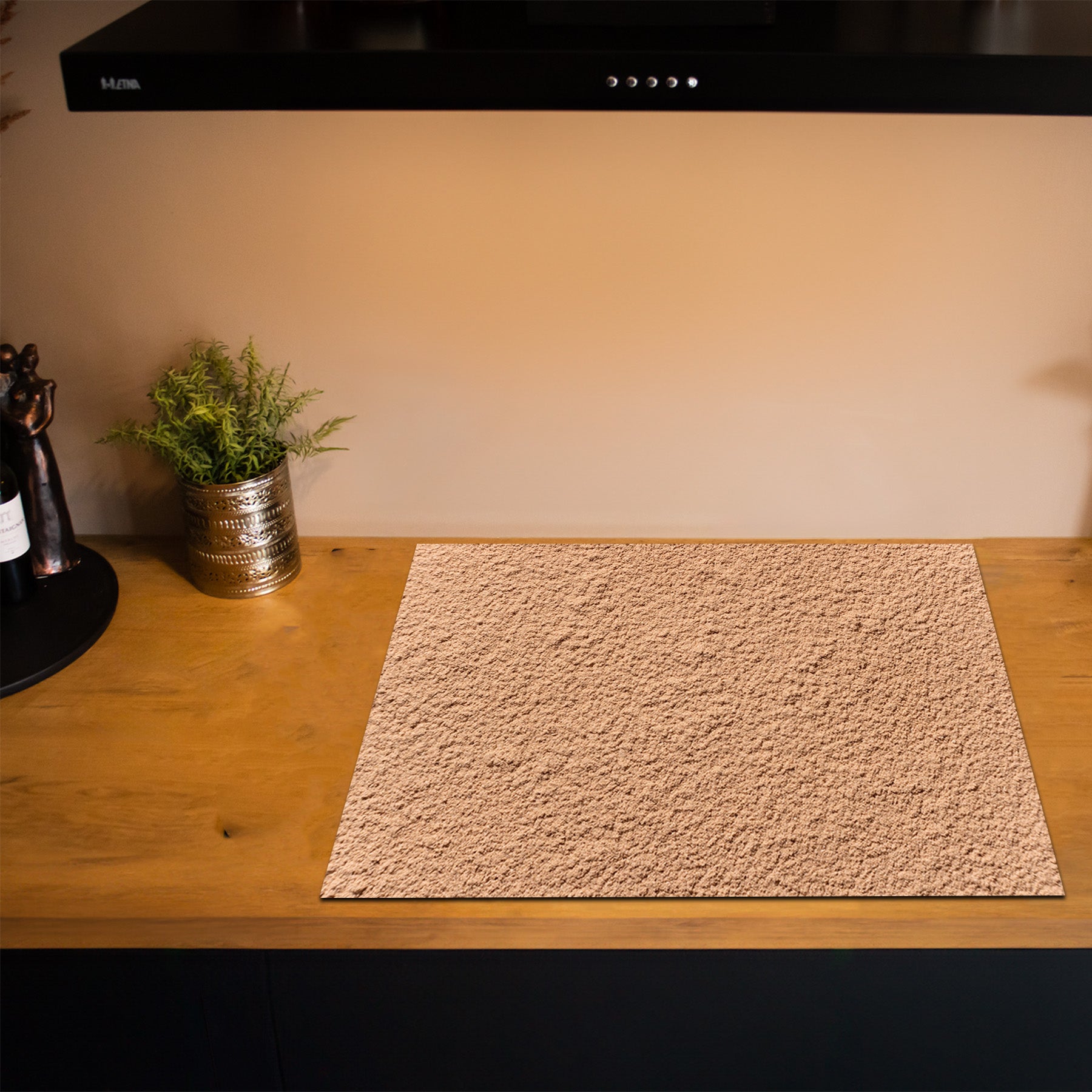 Protection induction - Abstrait - Motifs nervurés - Noir