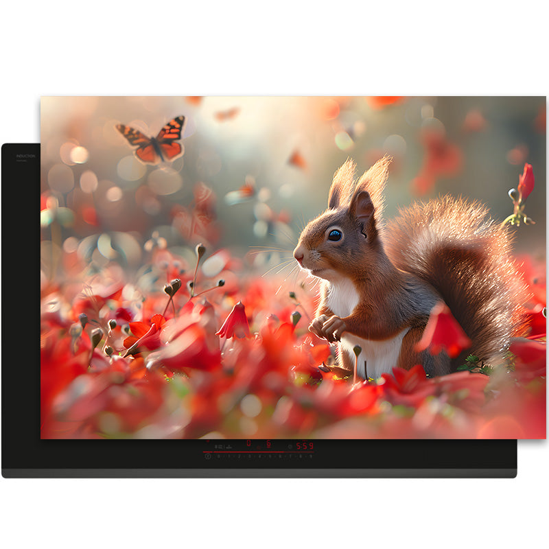 Inductiebeschermer - Herfst - Vlinders & Eekhoorn