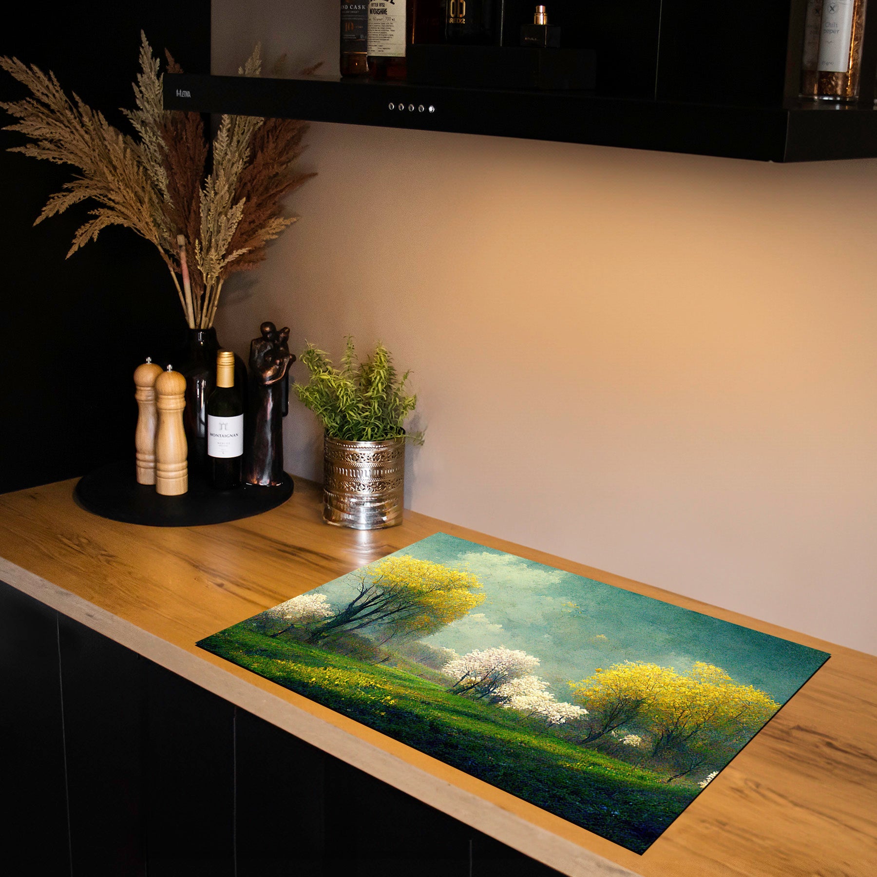 Inductiebeschermer - Monet - Ochtend in Bloesem