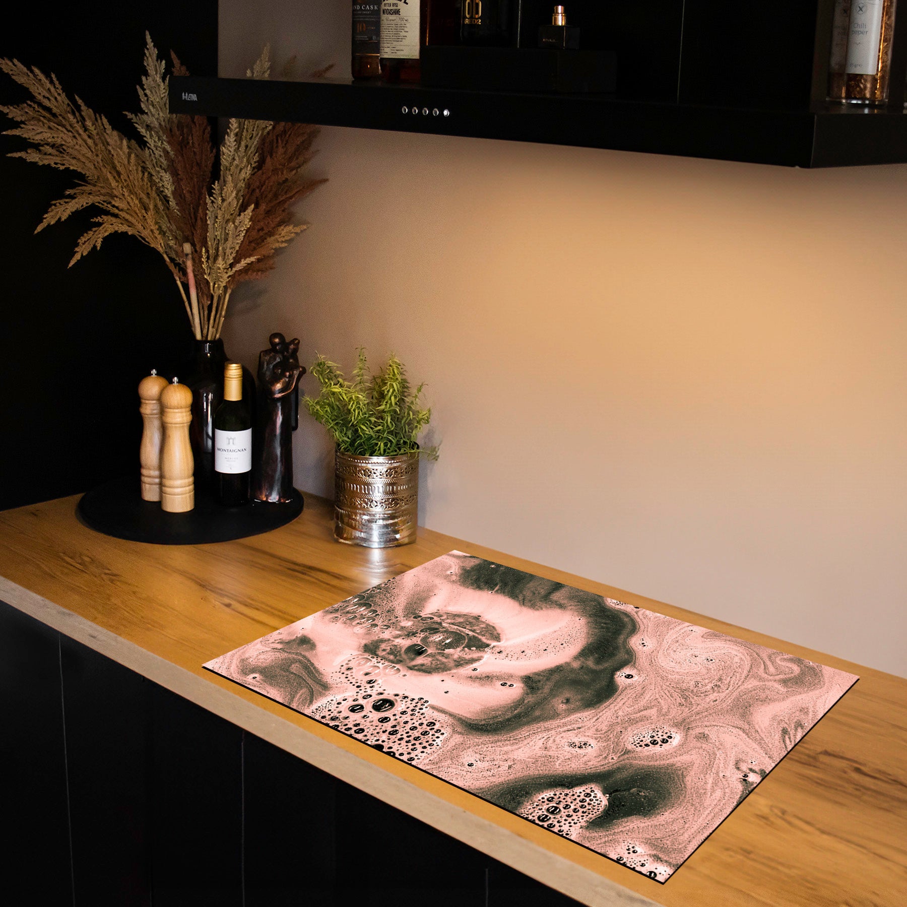 Inductiebeschermer - Vintage - Rosé Marble