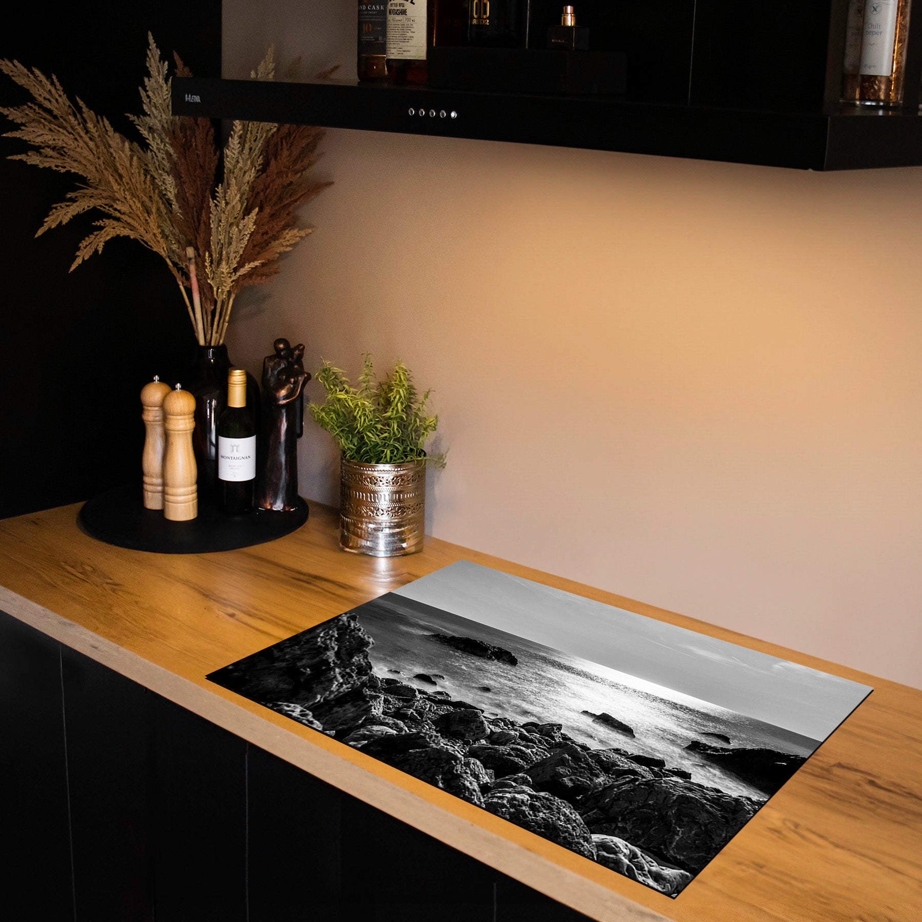 Inductiebeschermer - Panorama Natuur - Zilveren Horizon