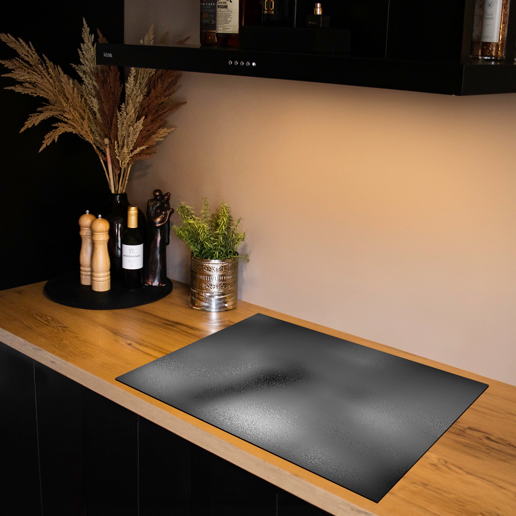 Inductiebeschermer - Smoked Glass - Rookgrijs