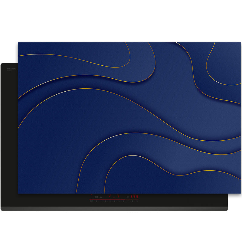 Inductiebeschermer - Minimal Texture - Midnight Blauw