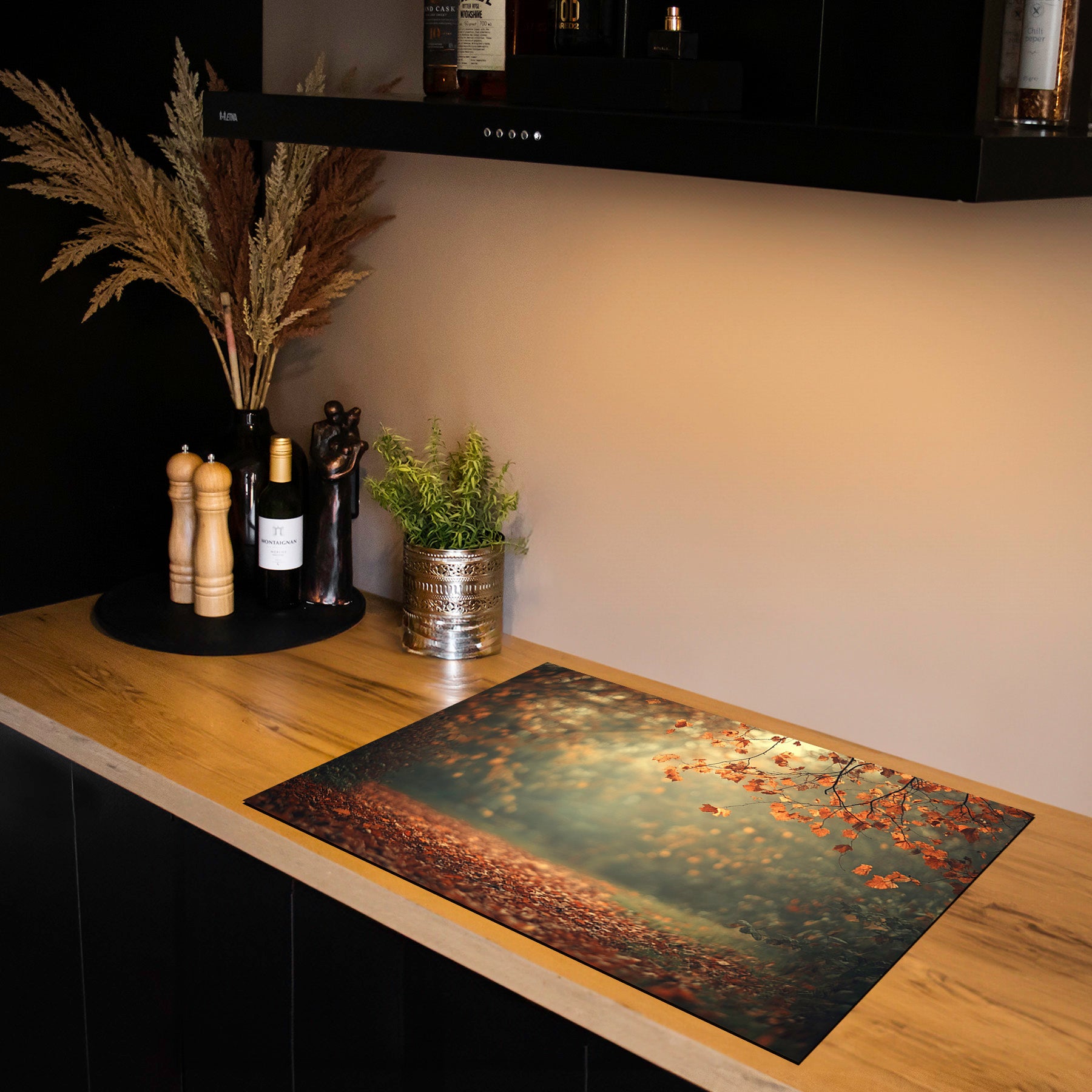 Inductiebeschermer - Herfst - Gouden Herfstpad