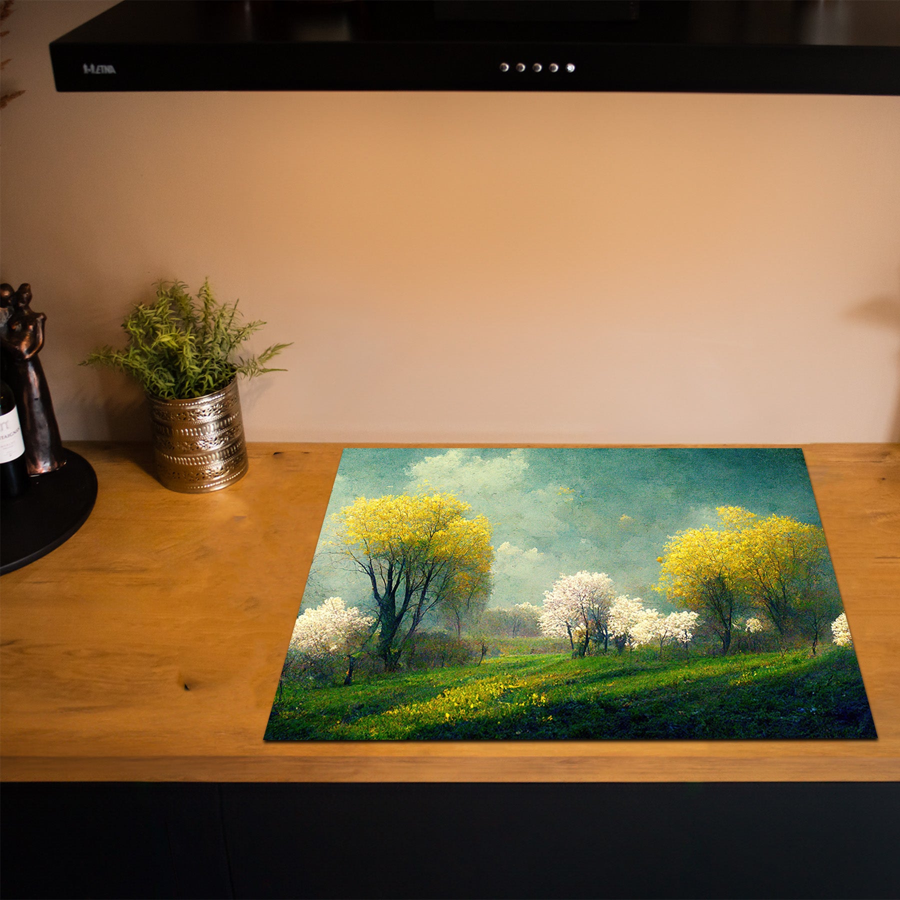 Inductiebeschermer - Monet - Ochtend in Bloesem