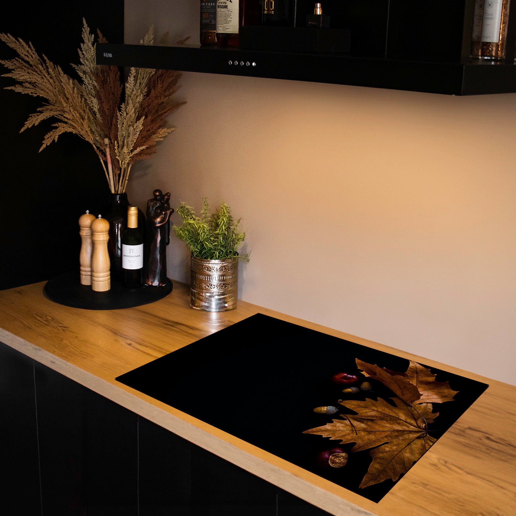 Inductiebeschermer - Herfst - Eikels & Kastanjes