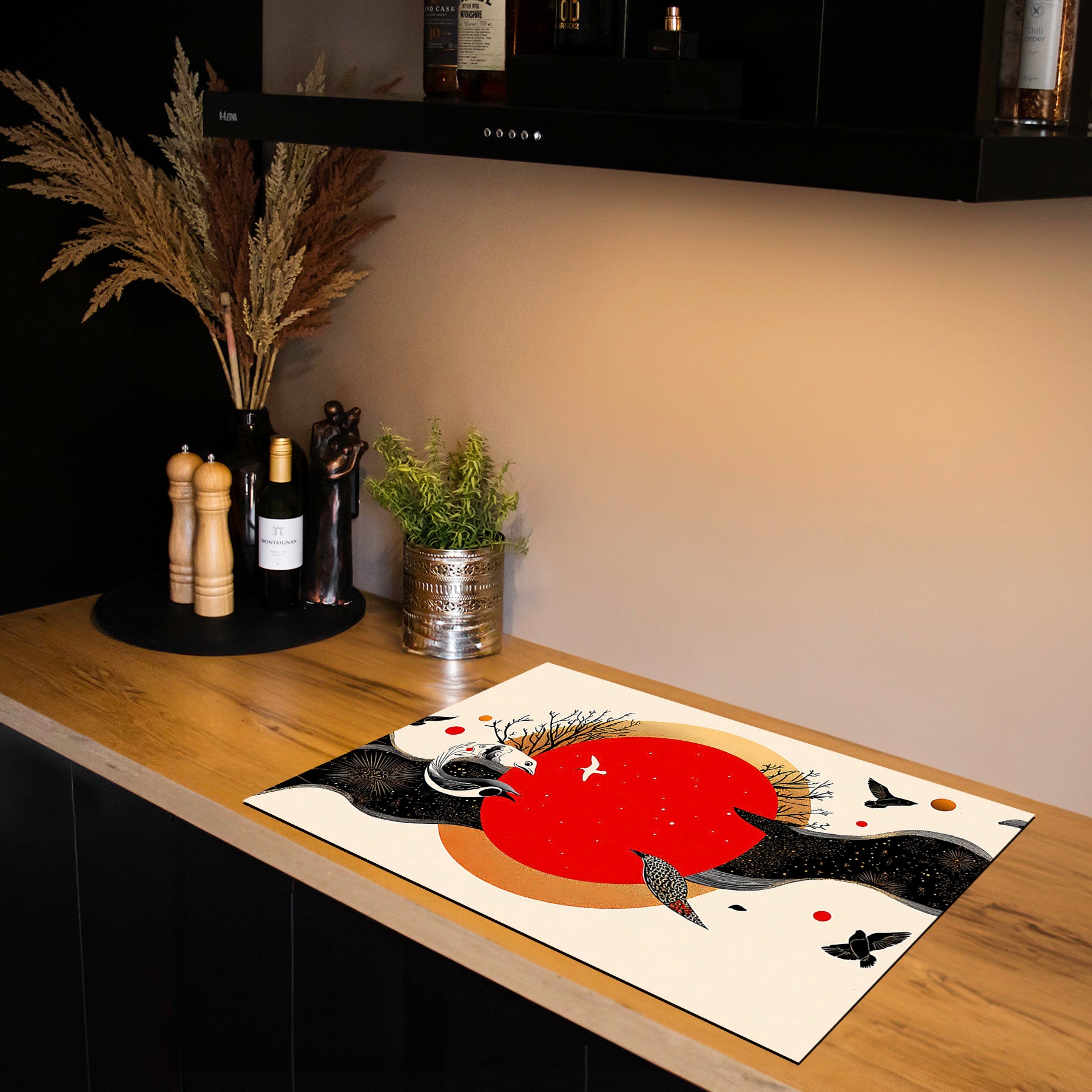 Inductiebeschermer - Japandi - Flight of Harmony