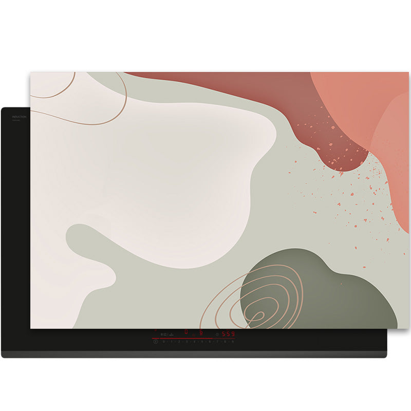 Protection induction - Abstrait - Motifs nervurés - Noir