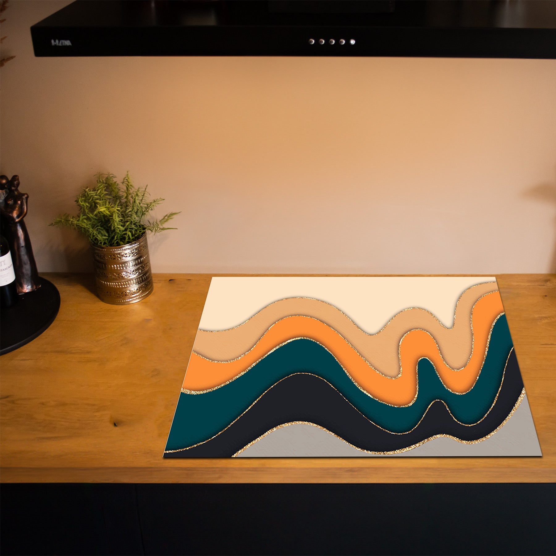 Inductiebeschermer - Vintage - Emerald Dunes