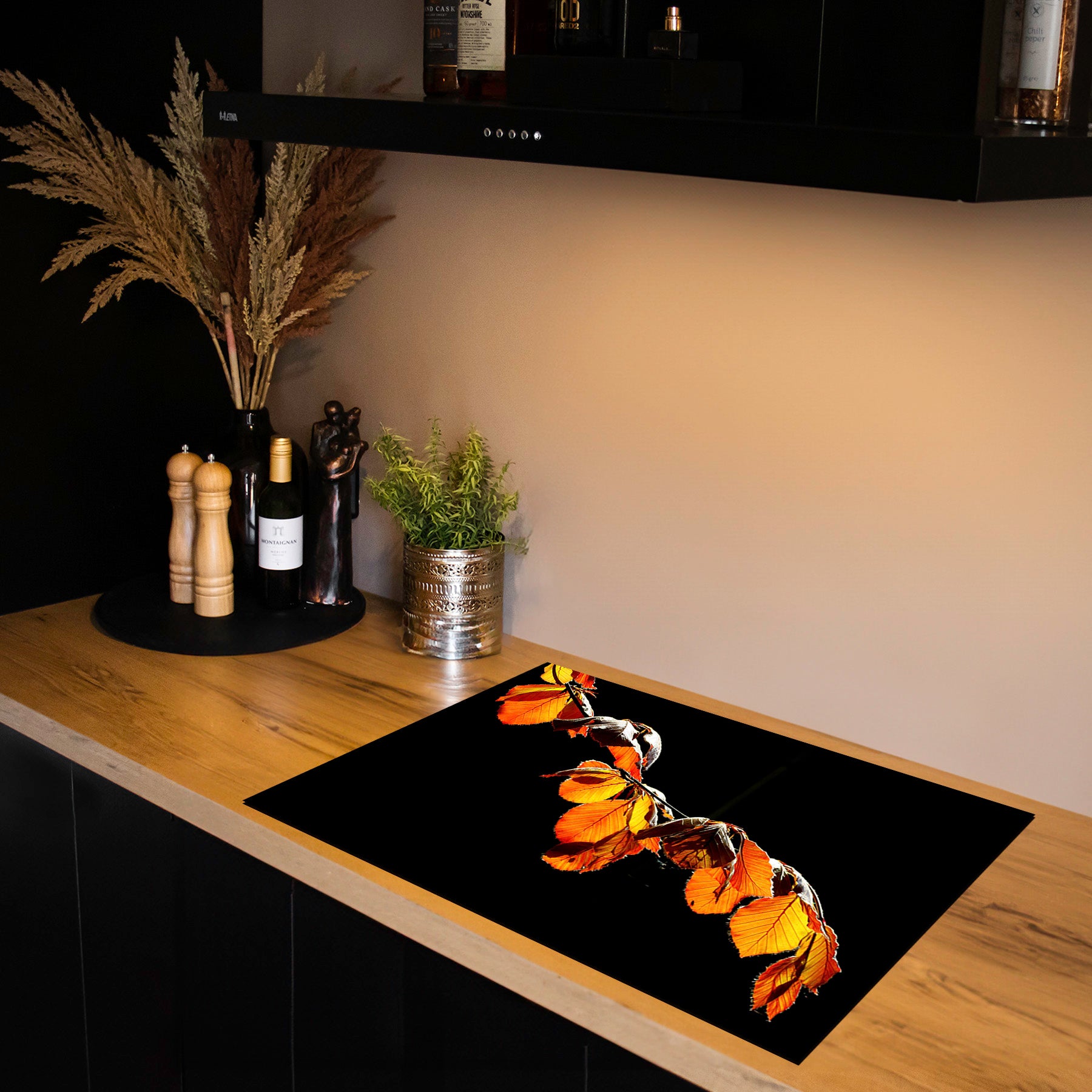 Inductiebeschermer - Herfst - Vurige Blaadjes