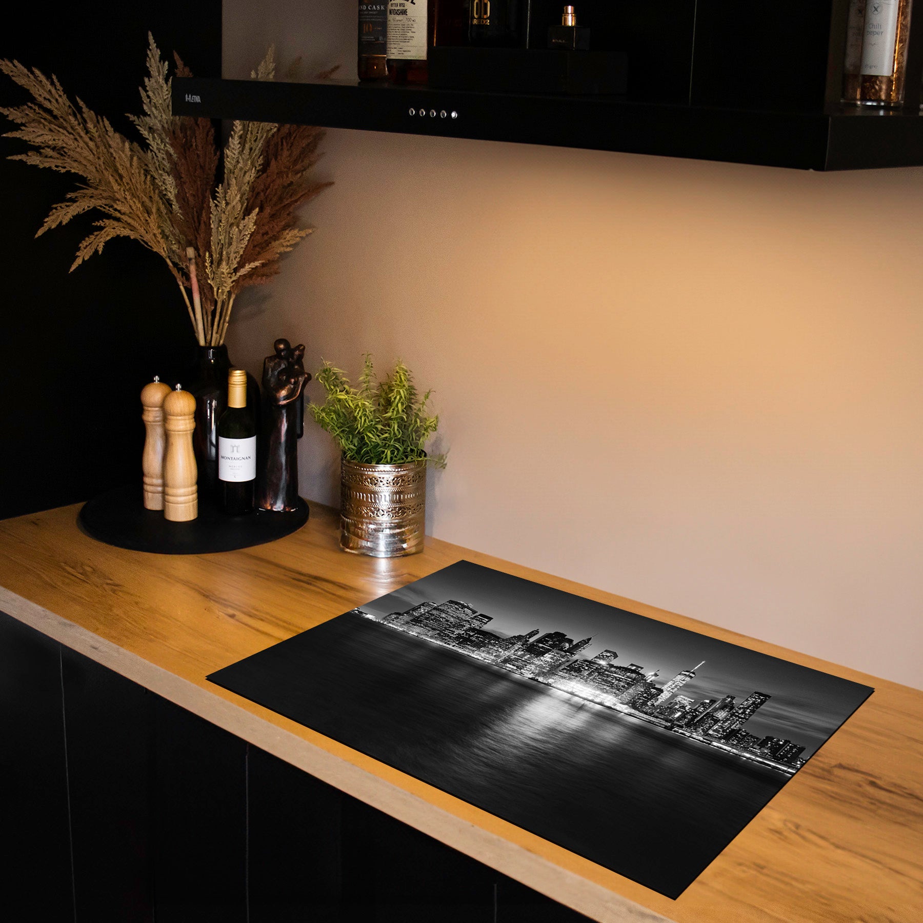 Inductiebeschermer - Skyline - Stedelijke Reflectie