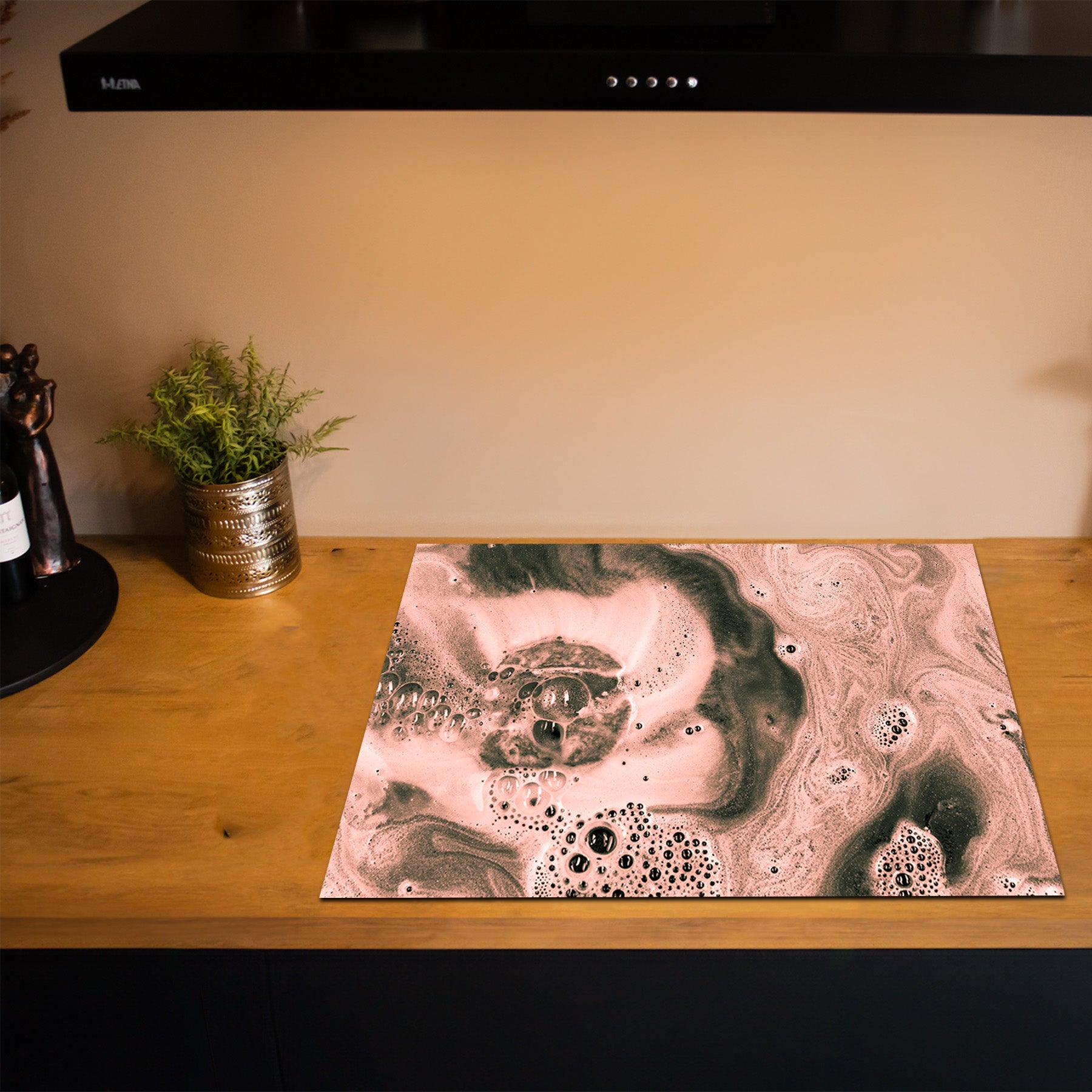 Inductiebeschermer - Vintage - Rosé Marble