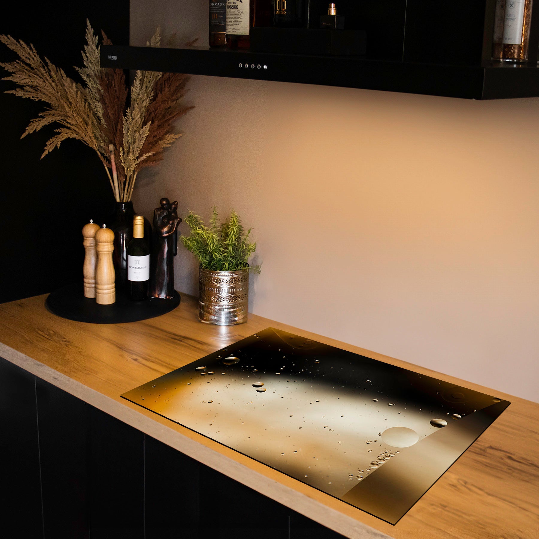 Inductiebeschermer - Smoked Glass - Sepia Condens