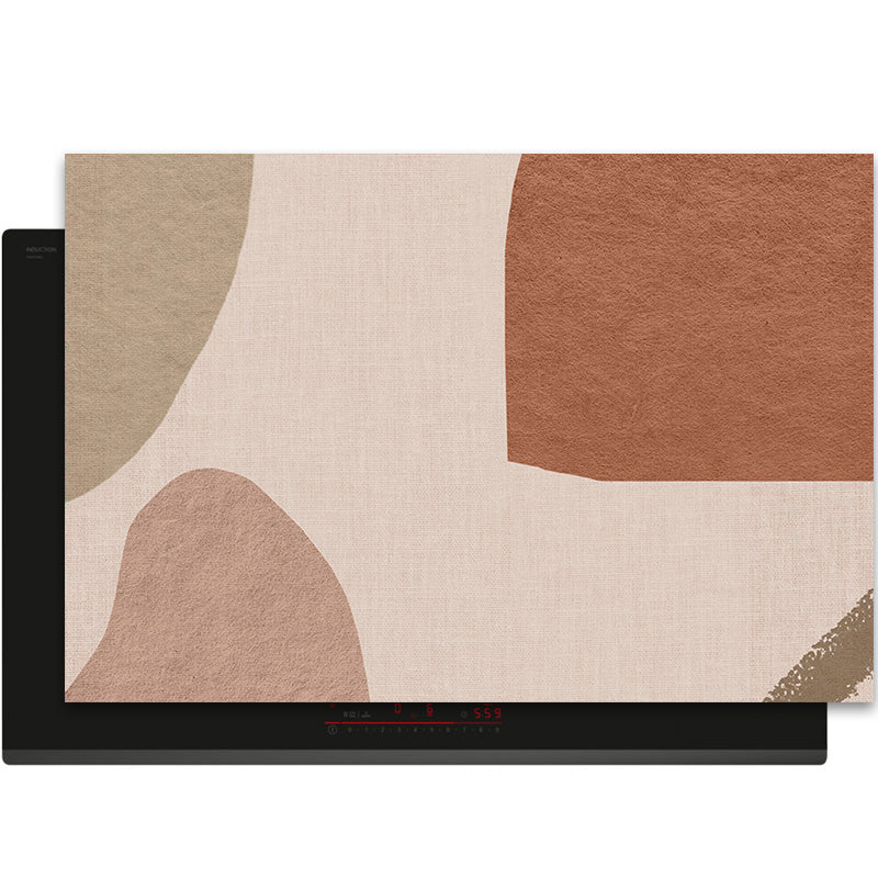 Protection induction - Abstrait - Motifs nervurés - Noir