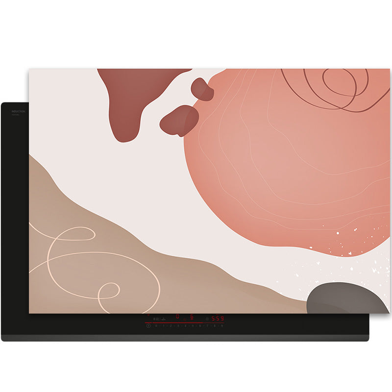 Protection induction - Abstrait - Motifs nervurés - Noir