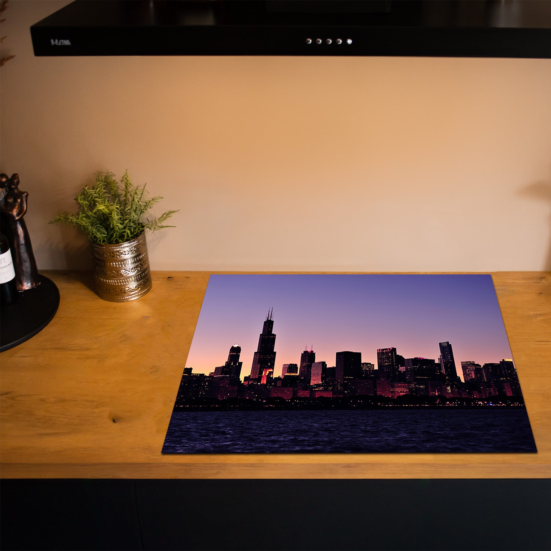 Inductiebeschermer - Skyline - Chicago-Silhouette