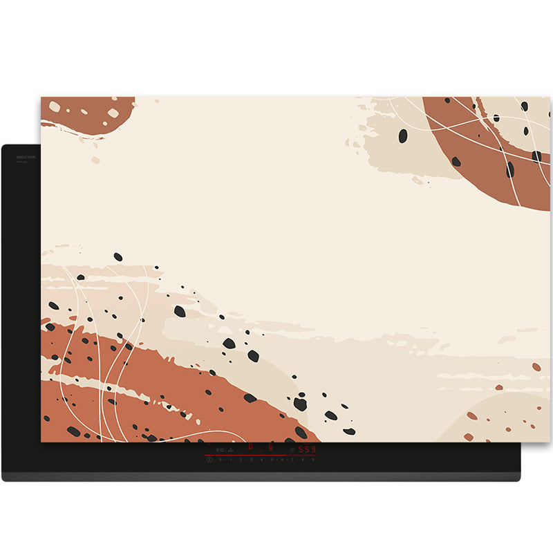 Protection induction - Abstrait - Motifs nervurés - Noir