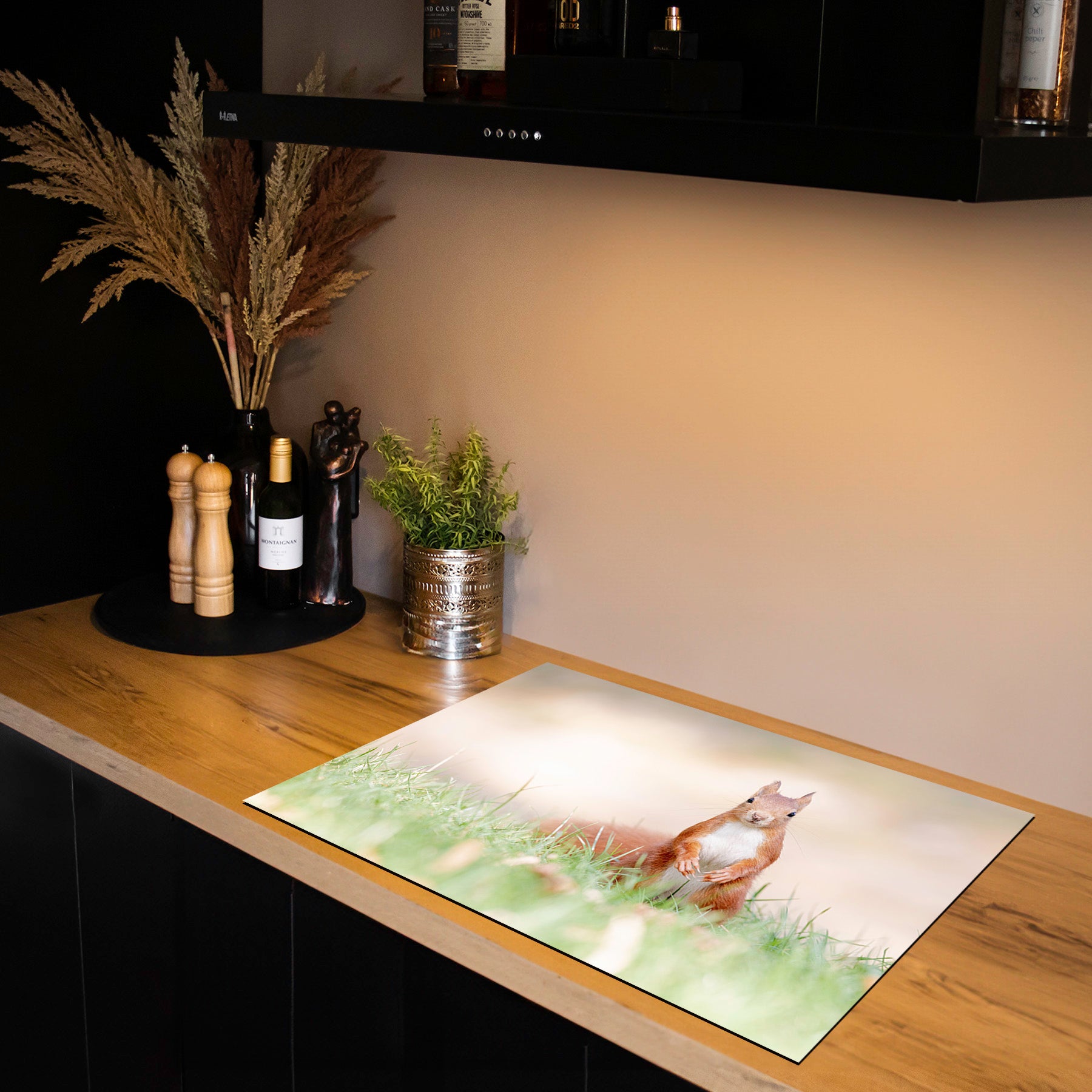 Inductiebeschermer - Herfst - Nieuwsgierige Eekhoorn