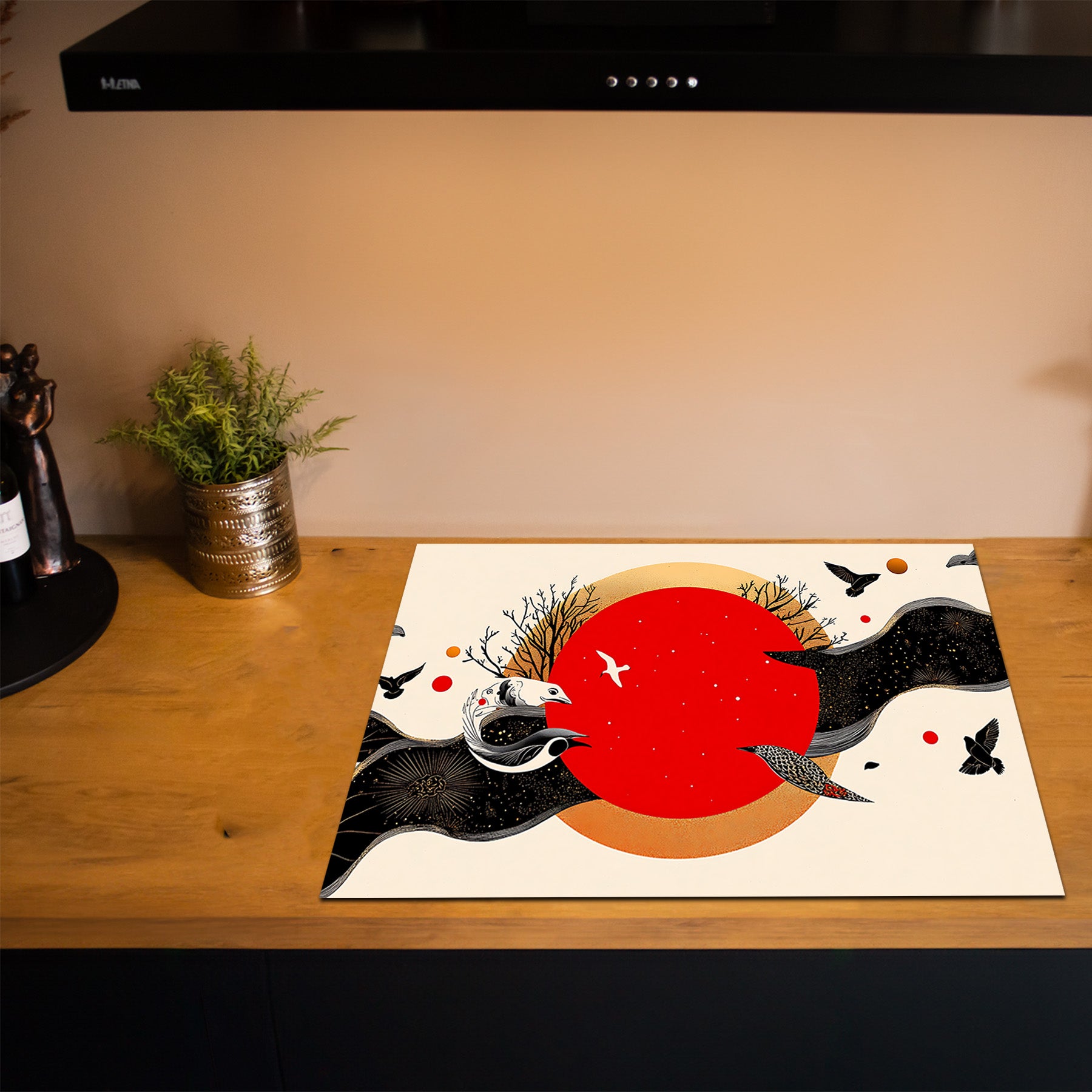 Inductiebeschermer - Japandi - Flight of Harmony