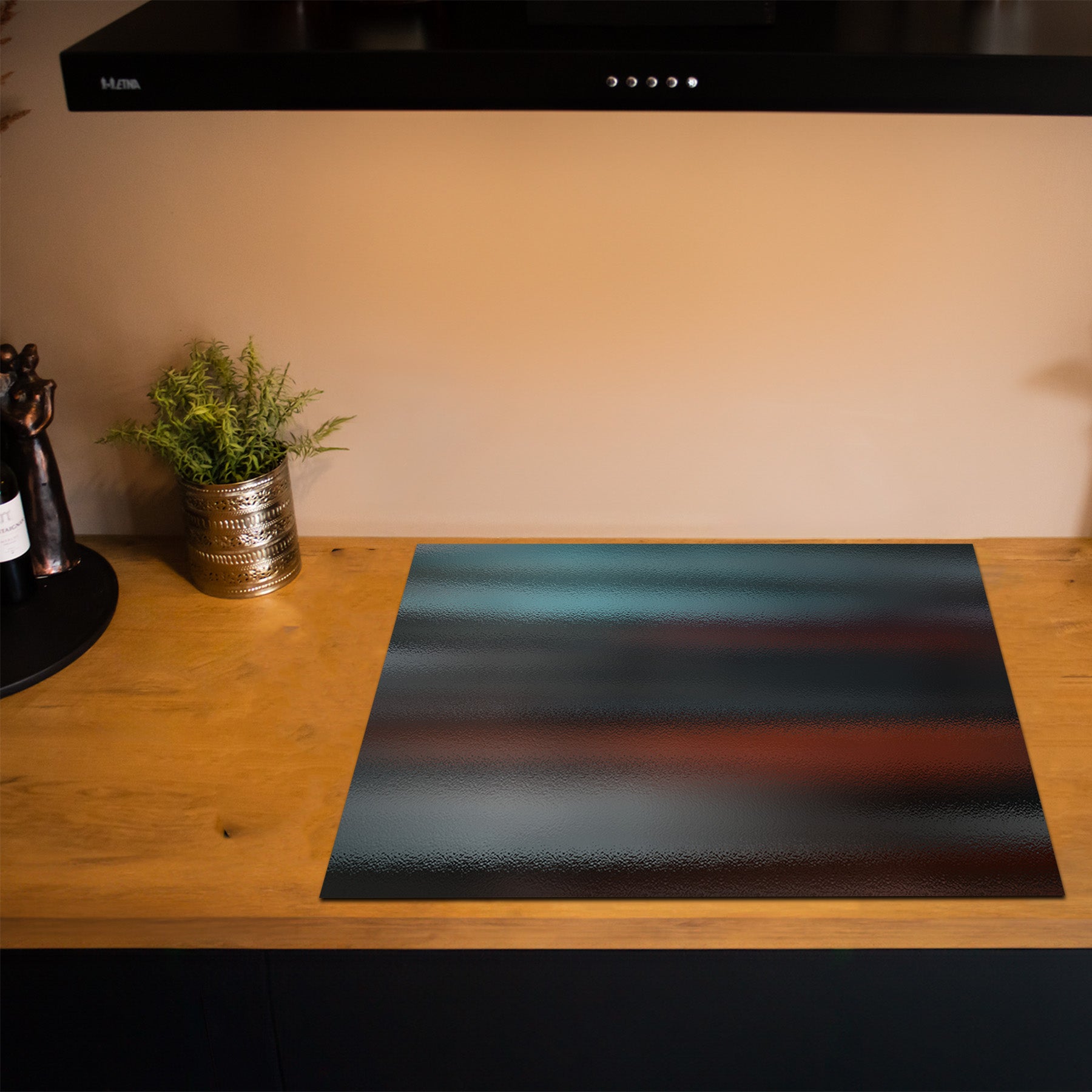 Inductiebeschermer - Smoked Glass - Nachtstreep