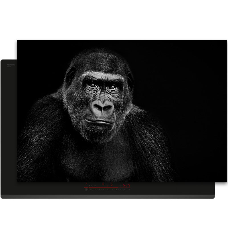Inductiebeschermer - Dieren Zwart Wit - Gorilla