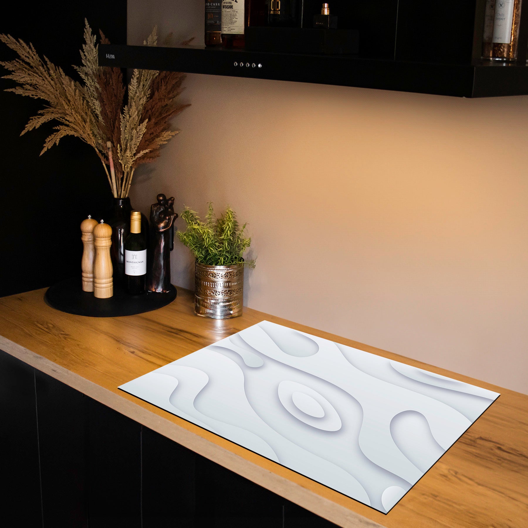 Inductiebeschermer - Minimal Texture - Arctische Vorm