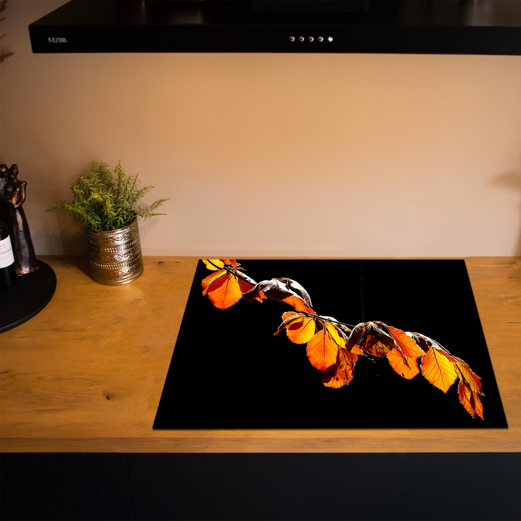 Inductiebeschermer - Herfst - Vurige Blaadjes