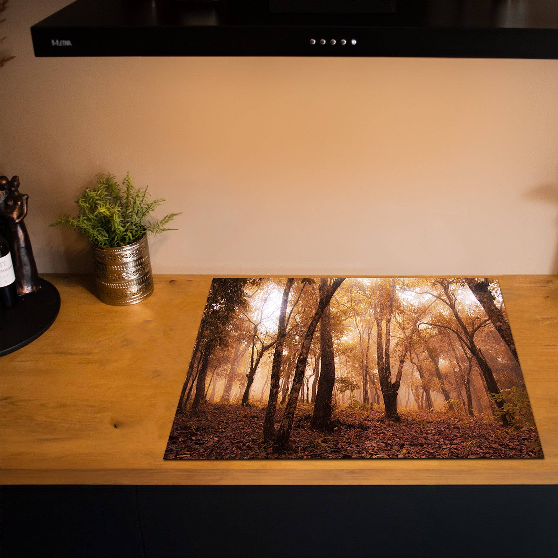 Herdabdeckplatte - Herbst - Goldener Wald