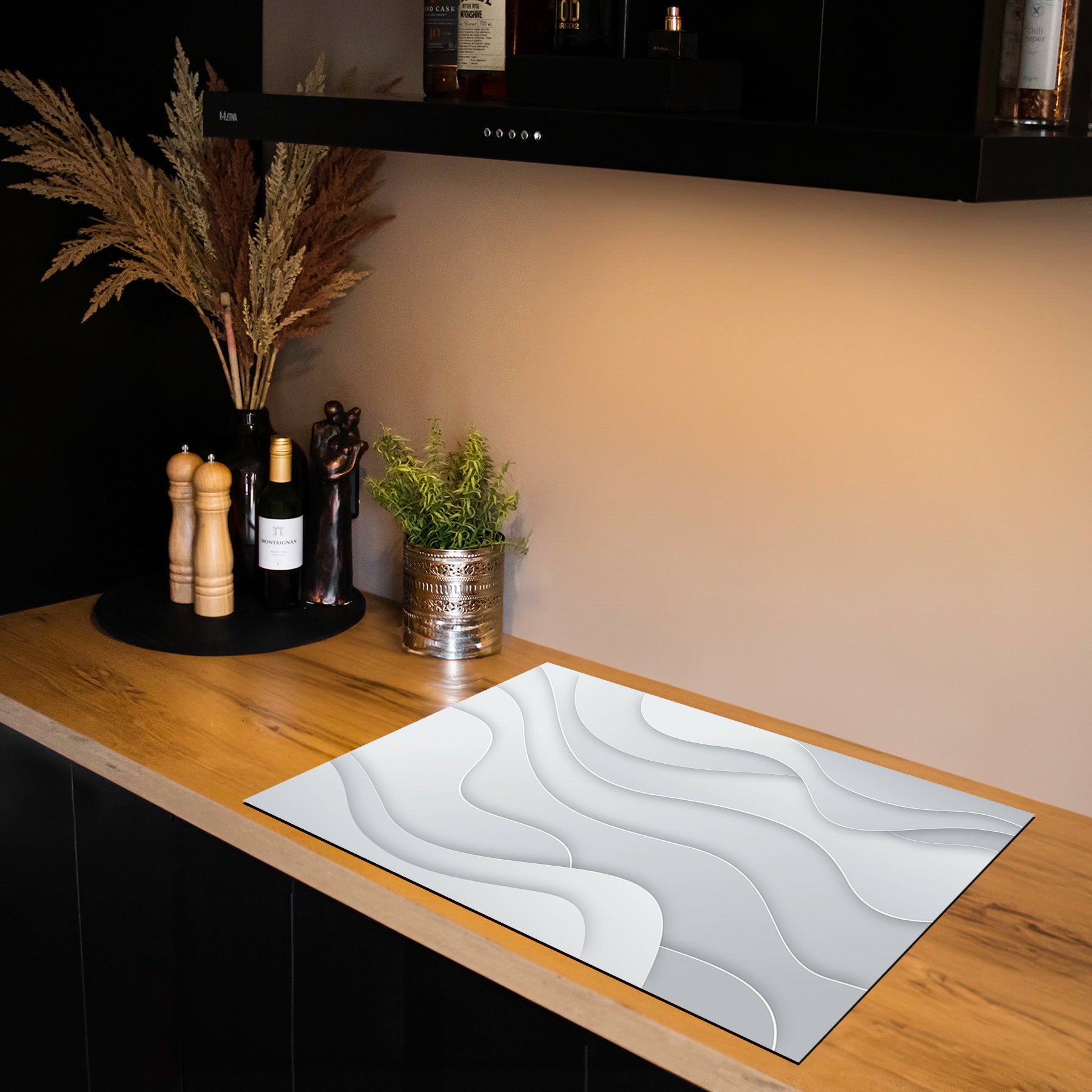 Inductiebeschermer - Minimal Texture - Maanlaag