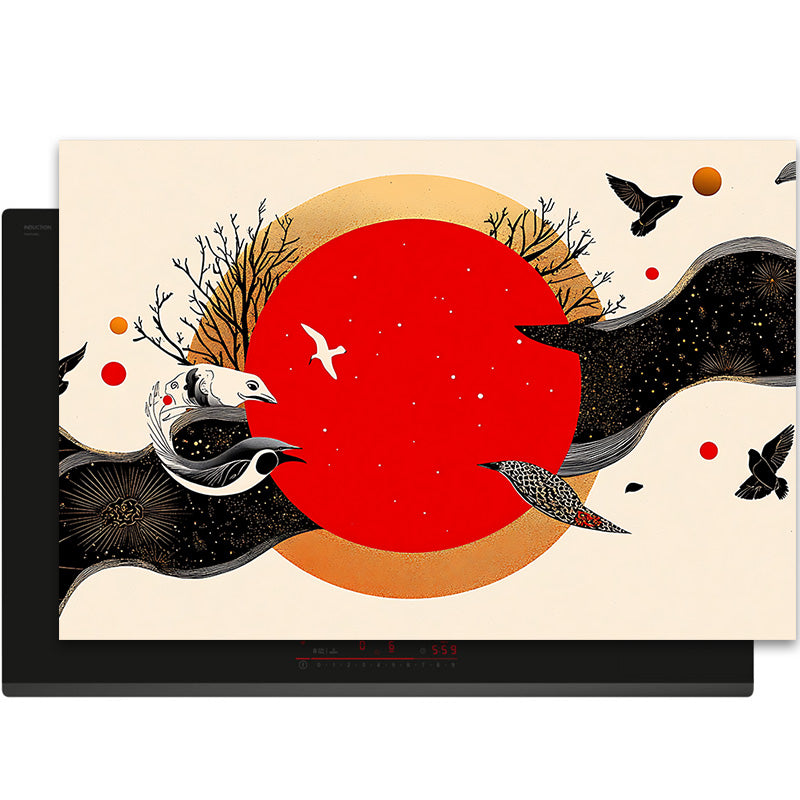 Inductiebeschermer - Japandi - Flight of Harmony