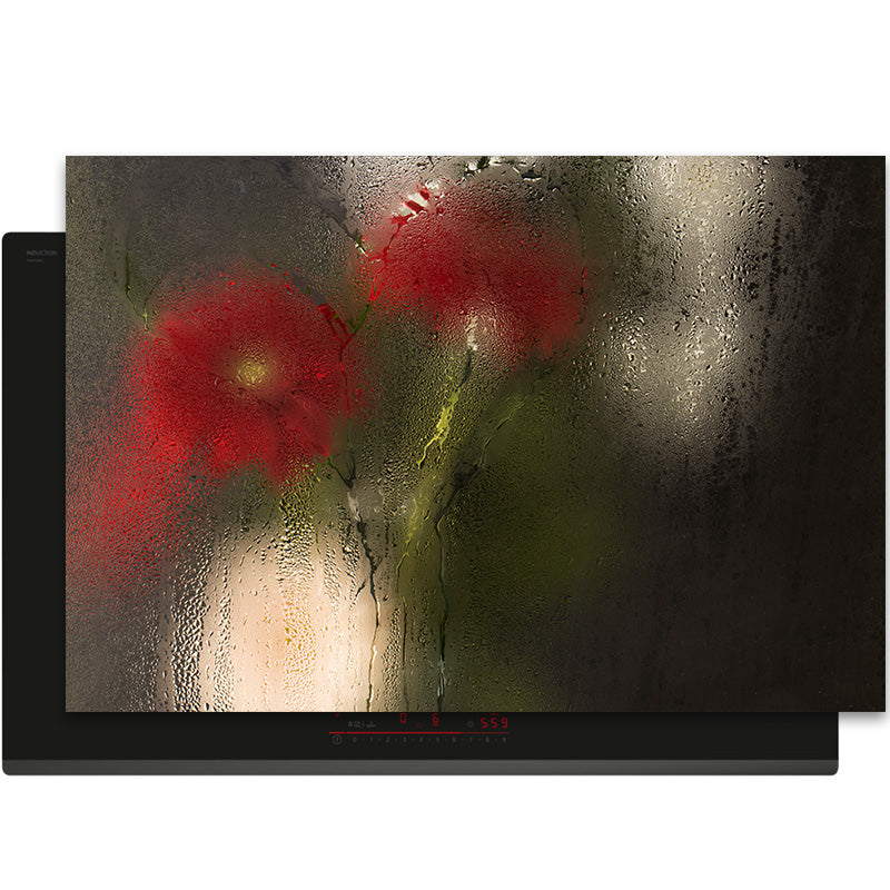 Inductiebeschermer - Smoked Glass - Condens Rood