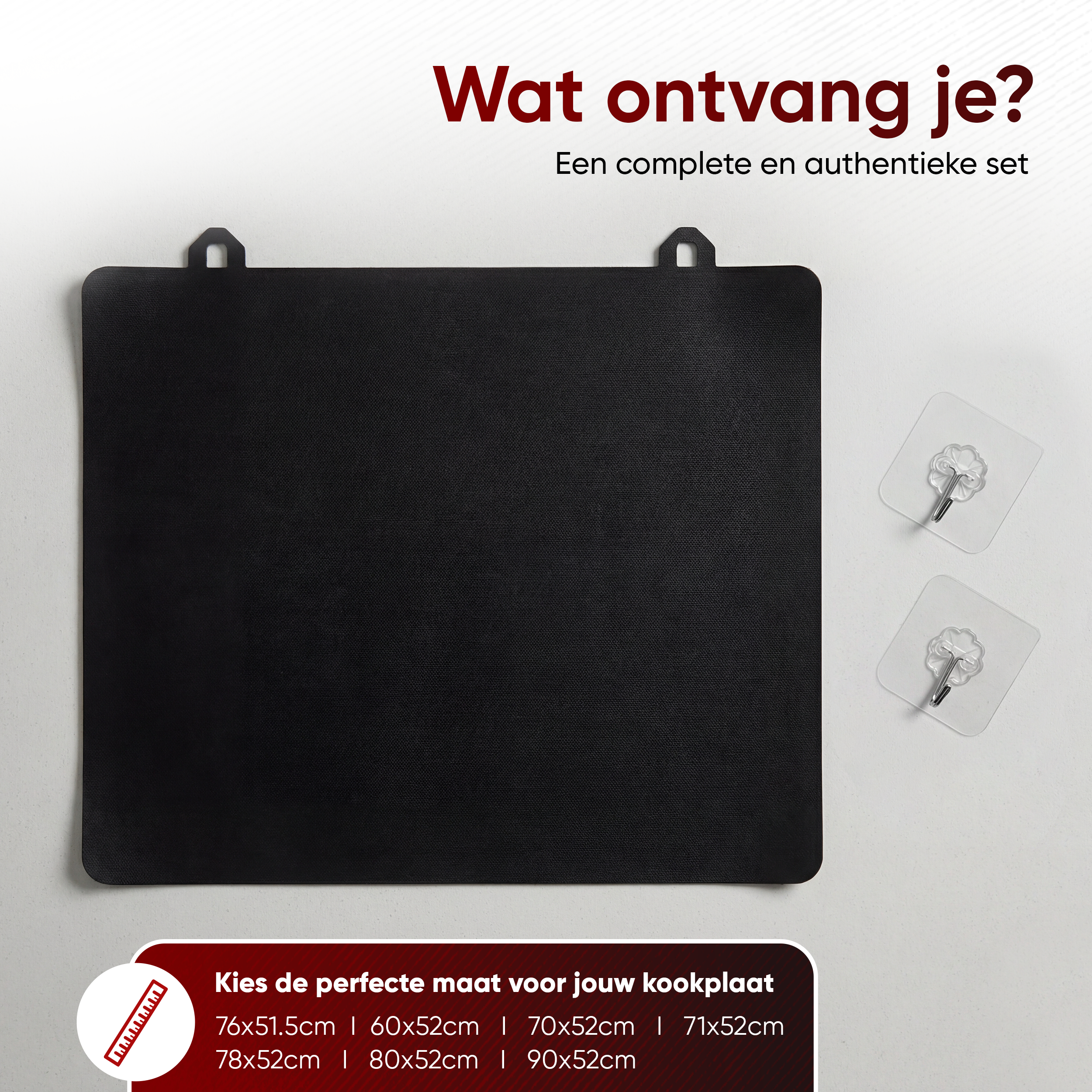 Inductiebeschermer - 2-in-1 - anti-slip - zwart