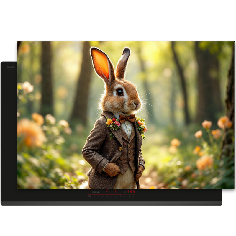 Inductiebeschermer - Dieren portretten - Elegante haas