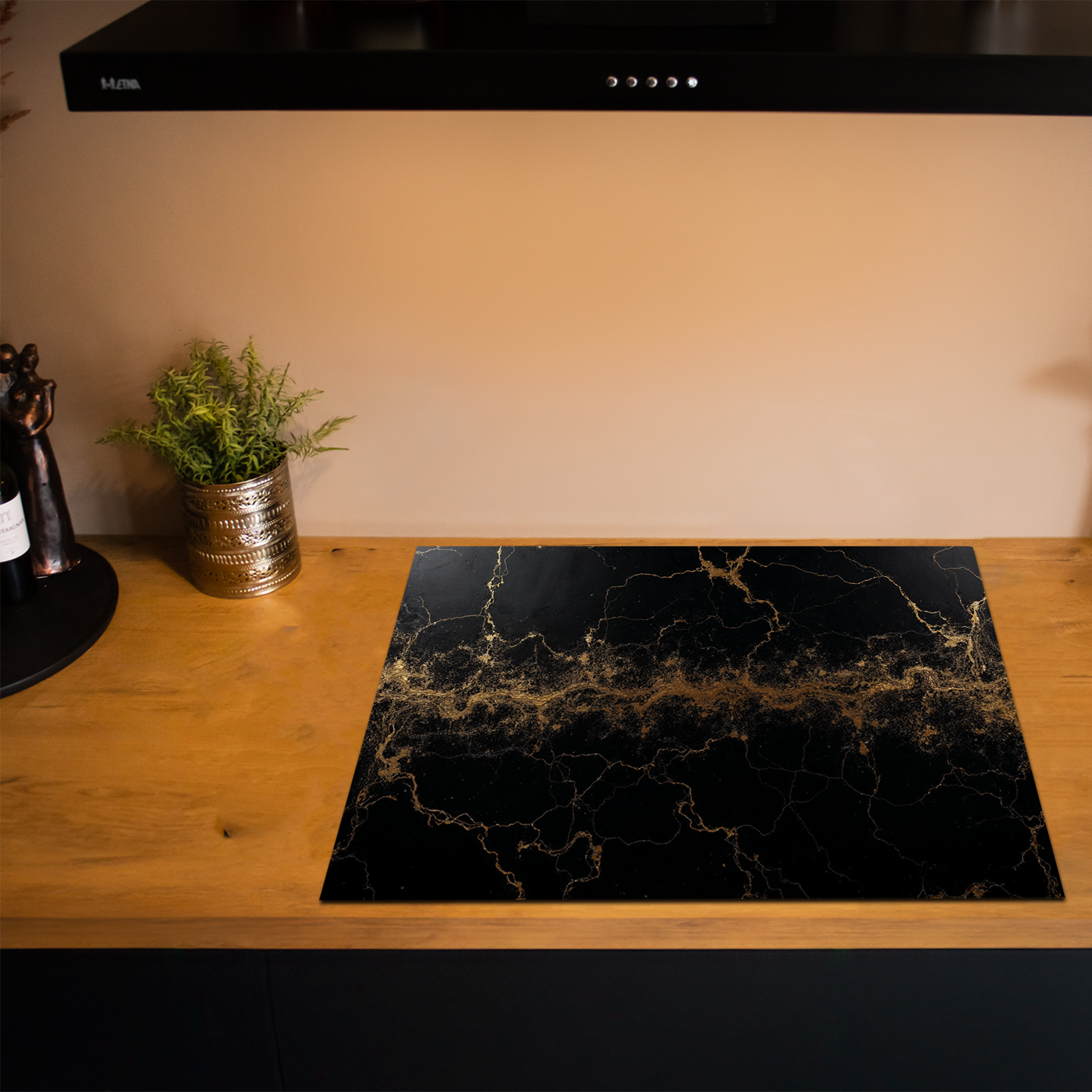 Induktionsschutz – Schwarz &amp; Gold – Blau – Luxus – Krebs