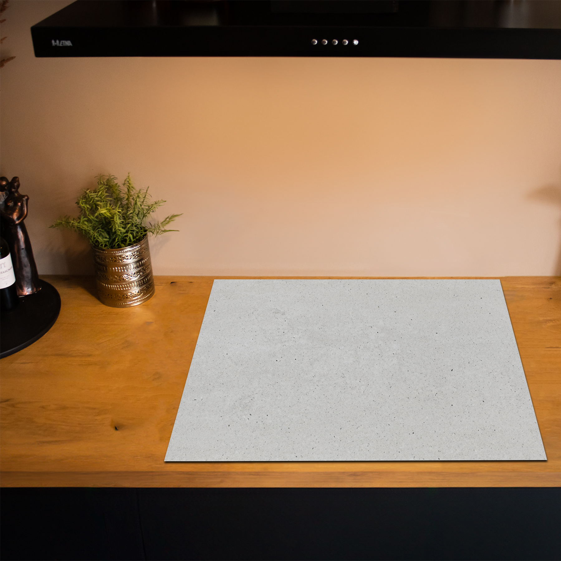 Inductiebeschermer - Beton - Cement - Lichtgrijs - Inductie Maatje