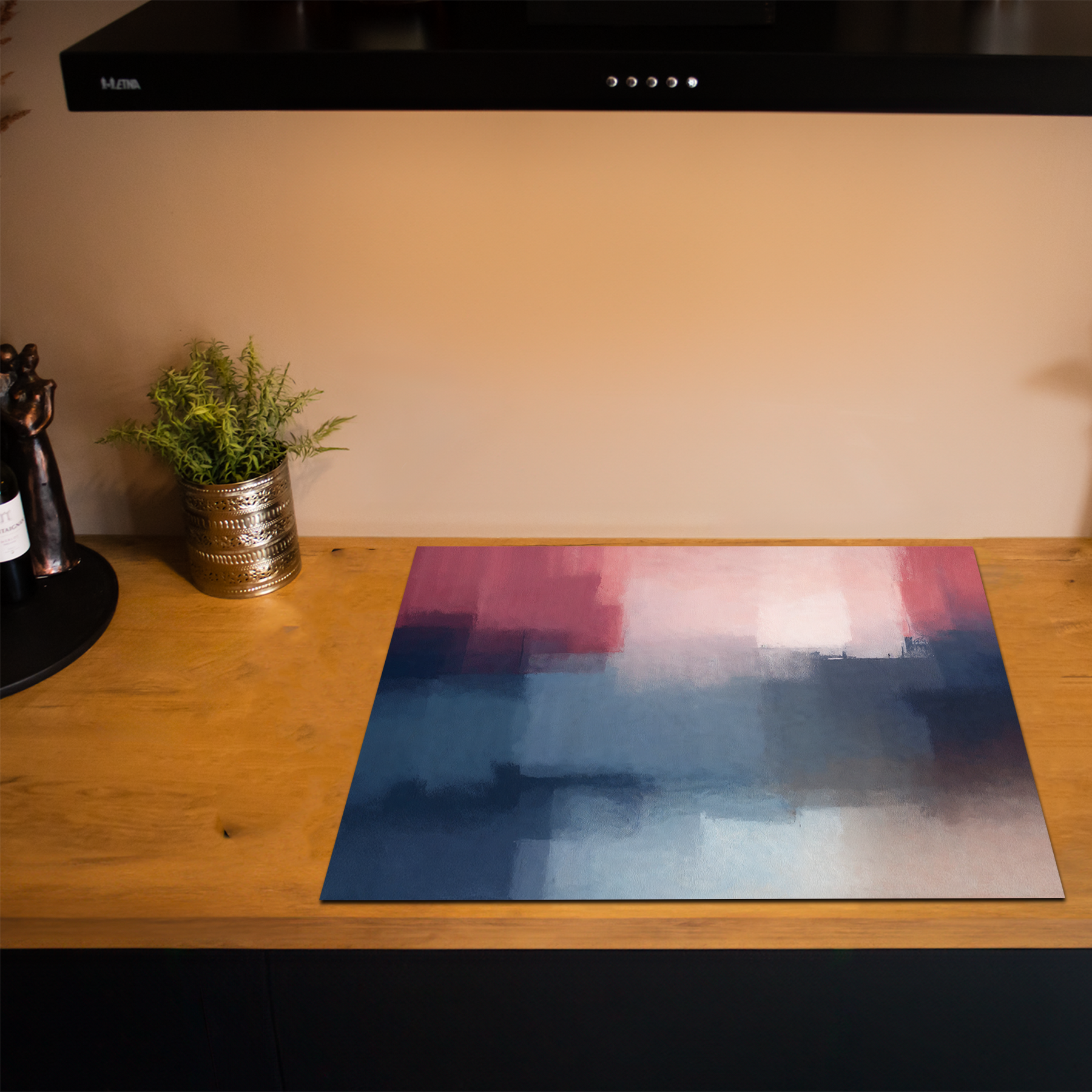 Inductiebeschermer - Colorfield - Steel Rose